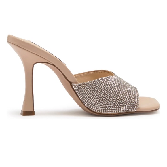 NWT Steve Madden, Syl Heeled Rhinestone Sandal - Picture 6 of 7